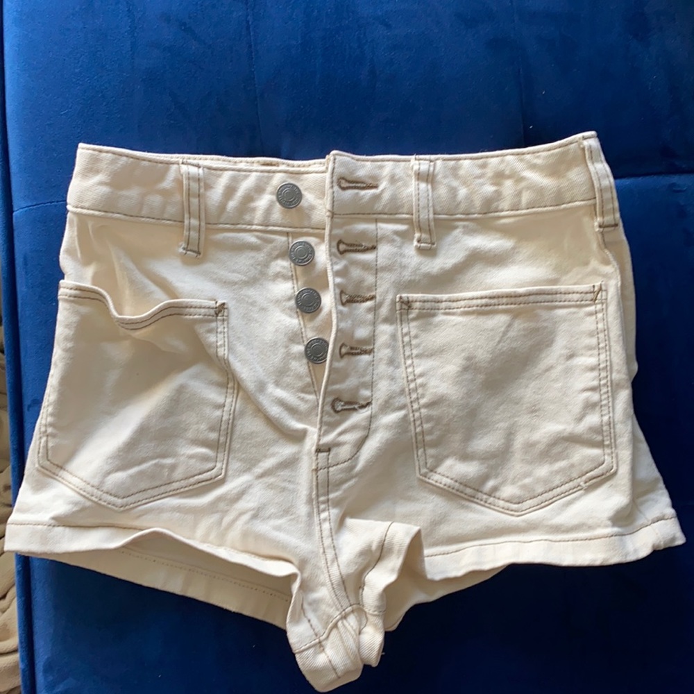 Free People off white High Waisted Shorts